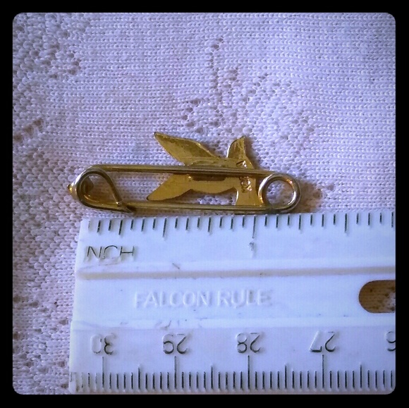 Vintage KOREA Small Brooch w/Enamel Bird - Picture 5 of 5